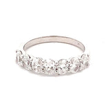 Ring diamond 7 ovals=1.47ct 14kt white gold - Gaines Jewelers