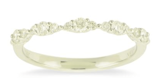 Ring diamond anniversary 13=.31ct 14kt white gold - Gaines Jewelers