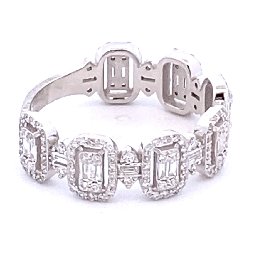 Ring diamond band 7 sections wide - Gaines Jewelers