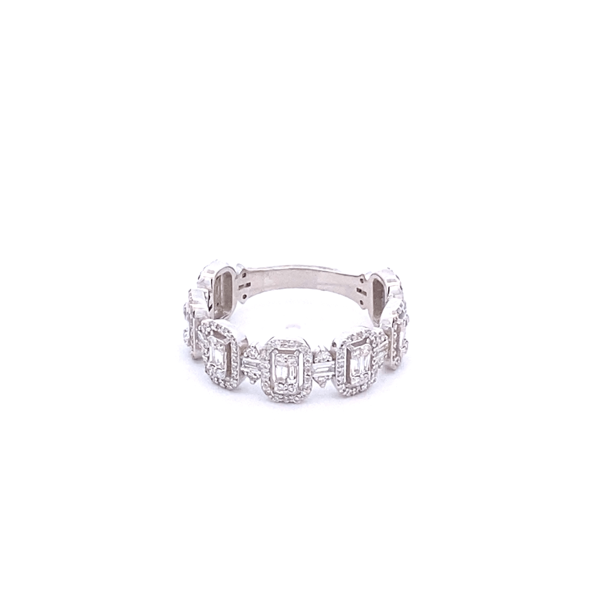 Ring diamond band 7 sections wide - Gaines Jewelers
