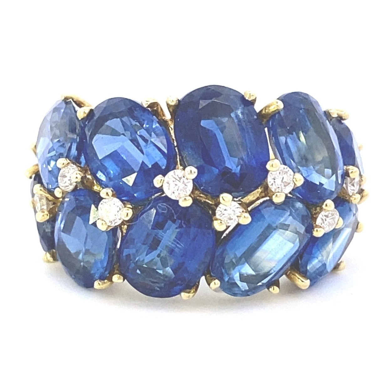 Ring kynite (10) & diamond dome =.24c. 14kt wg - Gaines Jewelers