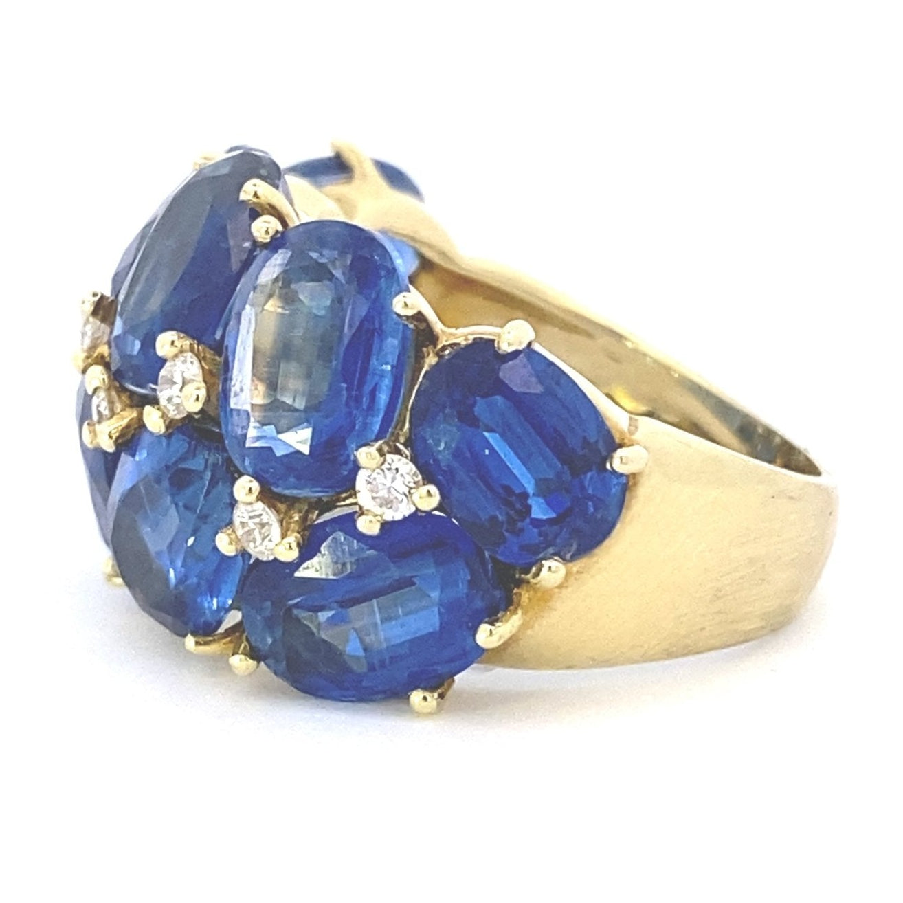 Ring kynite (10) & diamond dome =.24c. 14kt wg - Gaines Jewelers