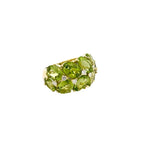 Ring peridot diamond dome 14kt yellow gold - Gaines Jewelers