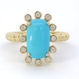 Ring- Turquoise & diamond ring - Gaines Jewelers