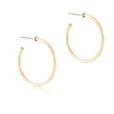 Round 2mm Gold Post Hoop - Smooth - Gaines Jewelers