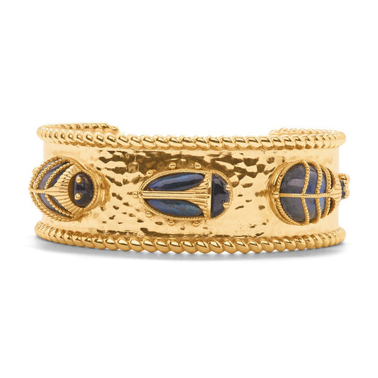 Scarab Family Cuff - Gold/Blue Labradorite - Gaines Jewelers