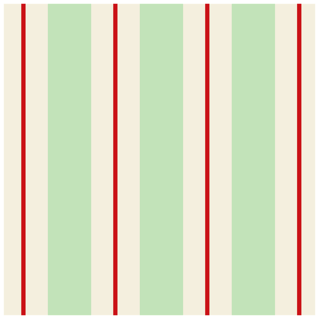 Seafoam & Red Awning Stripe Cocktail Napkins - Gaines Jewelers