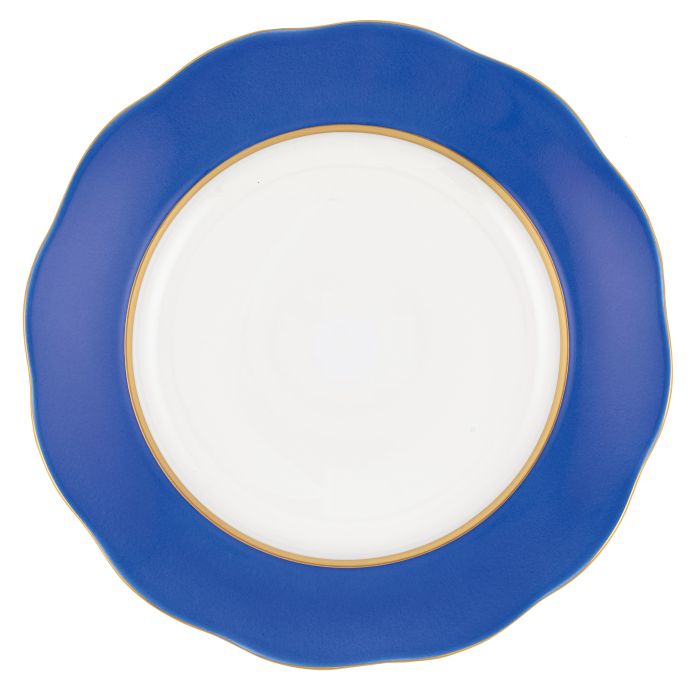 Silk Ribbon Dessert Plate - Cobalt - Herend - Gaines Jewelers