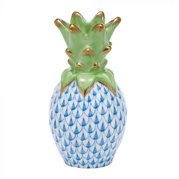 SMALL PINEAPPLE FIGURINE - BLUE - Gaines Jewelers