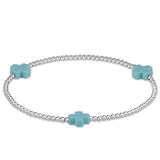 Sterling Signature Cross 2mm Bracelet - Gaines Jewelers