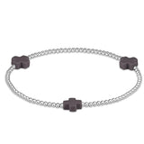 Sterling Signature Cross 2mm Bracelet - Gaines Jewelers