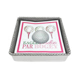 White Golf Ball Beaded Napkin Box Set - Gaines Jewelers