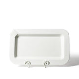 White Small Dot Mini Entertaining Rectangle Platter - Gaines Jewelers