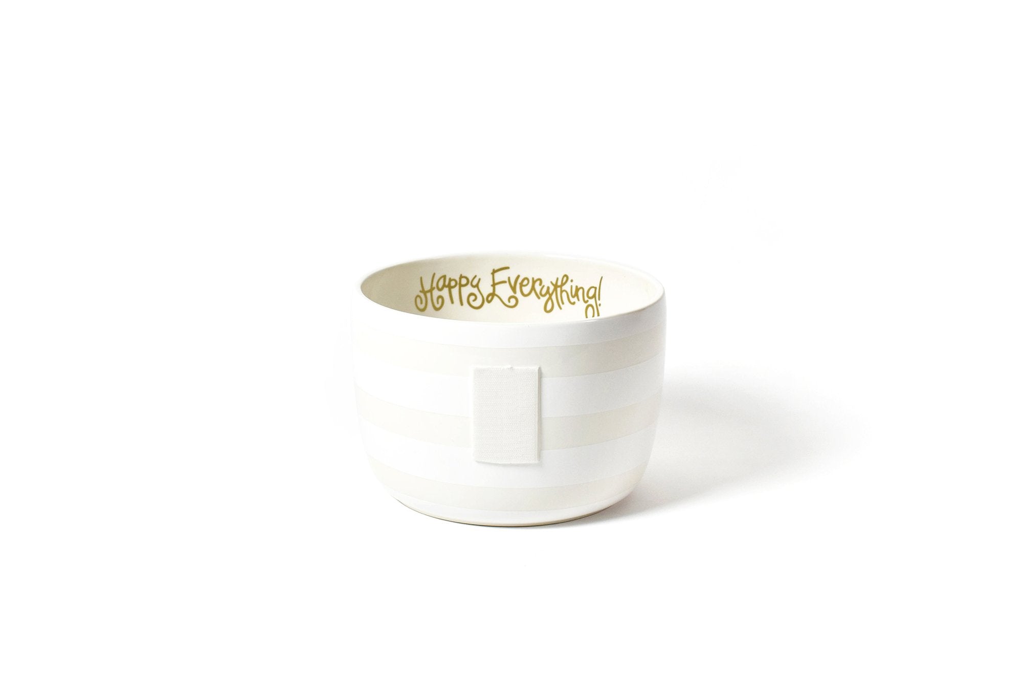 White Stripe Happy Everything Big Bowl - Gaines Jewelers
