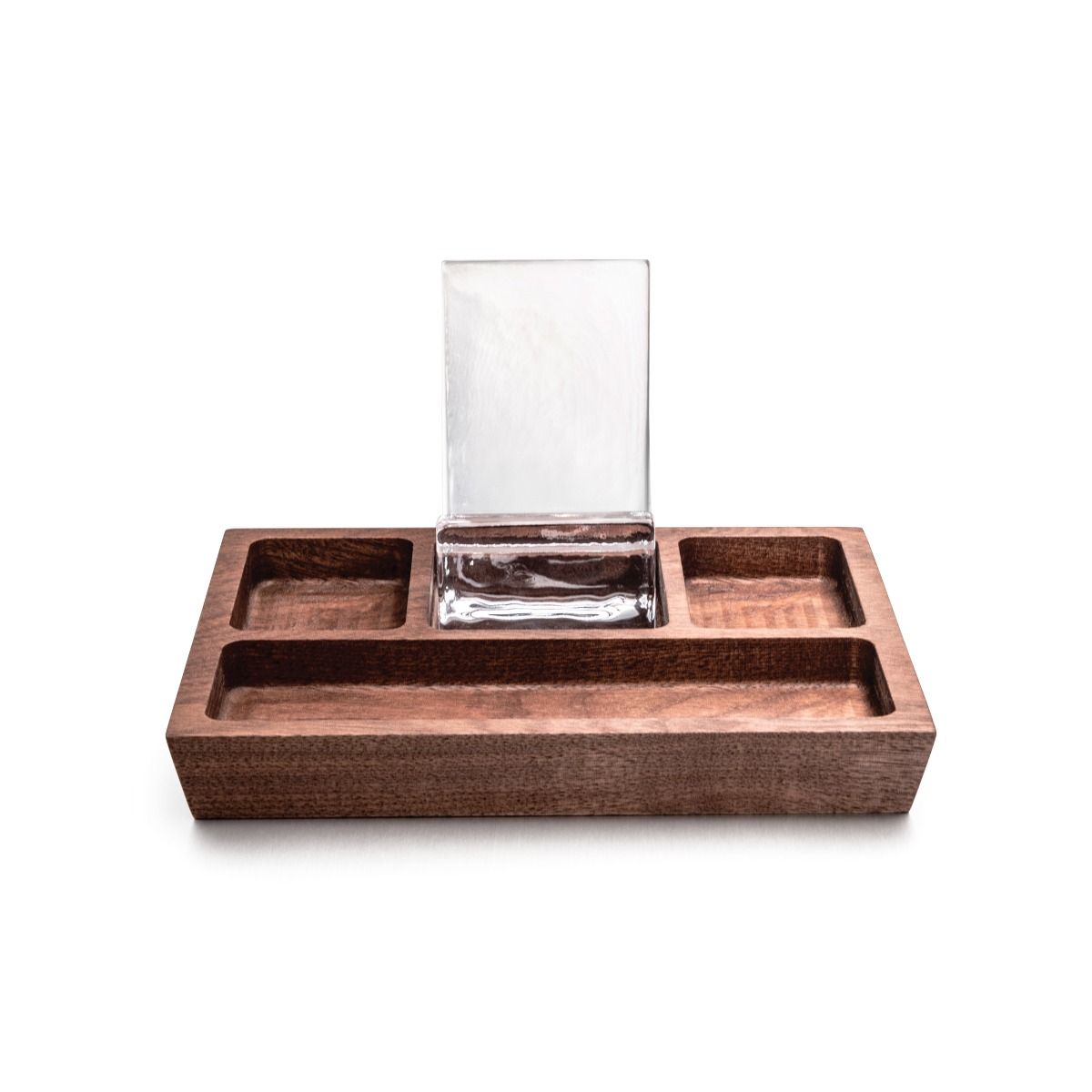 Woodbury Phone Holder Walnut Caddy - Walnut - Simon Pearce - Gaines Jewelers
