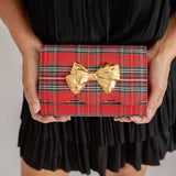 Lisi Lerch - Ruby Scalloped - Red Plaid WS: Gold Bow