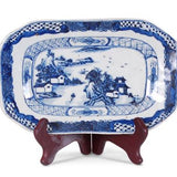 10" Blue and White Plate with Canton Design - Avala International - Gaines Jewelers