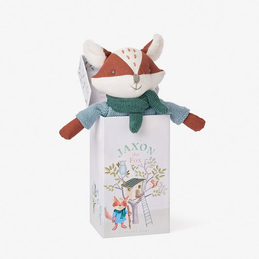 10" JAXON THE FOX LINEN TOY BOXED - Gaines Jewelers