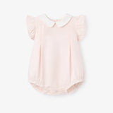 12 - 18M Pink Seersucker Flutter Sleeve Peter Pan Bubble - Elegant Baby - Gaines Jewelers