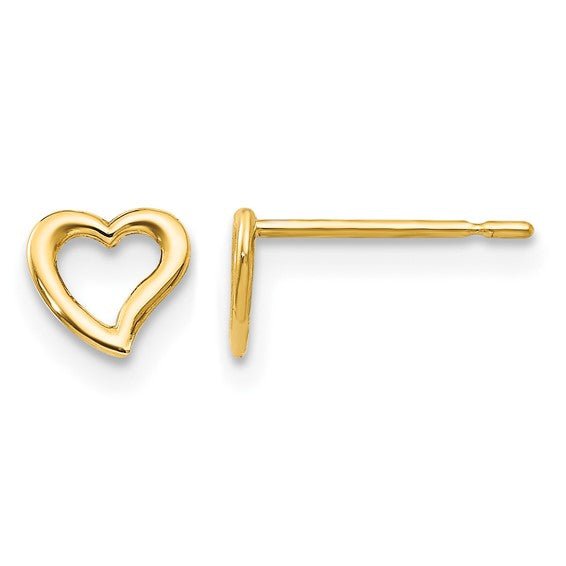 14k Madi K Children's Heart Post Earrings - Quality Gold - Gaines Jewelers