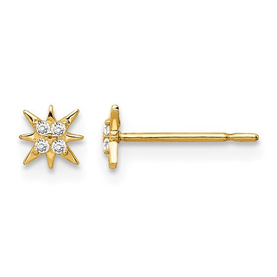 14k Madi K CZ Star Post Earrings - Quality Gold - Gaines Jewelers