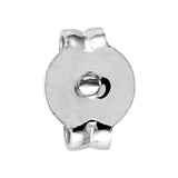 14K White Gold 4.6 mm pad Medium Weight Friction Earring Back - Gaines Jewelers