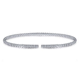 14K White Gold Bujukan Diamond Bars Bangle - Gabriel & Co. - Gaines Jewelers
