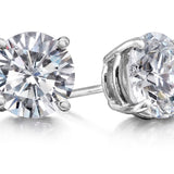 14k White Gold Lab Grown 4 Prong Studs 4.16ct - GN Diamond - Gaines Jewelers