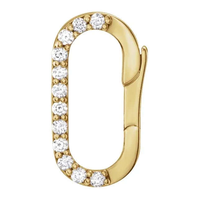 14K Yellow Gold .08 CTW Natural Diamond Charm Bail - Gaines Jewelers