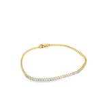 14k Yellow Gold 1.0tcw LAB Diamond Line Bracelet - Gaines Jewelers Exclusive - Gaines Jewelers