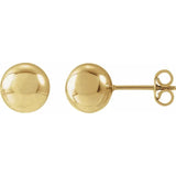 14K Yellow Gold 7 mm Ball Stud Earrings - Stuller - Gaines Jewelers