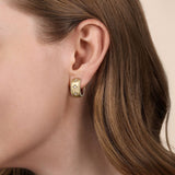 14K Yellow Gold Bujukan Diamond Huggie Earrings - Gabriel & Co. - Gaines Jewelers