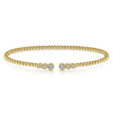 14K Yellow Gold Bujukan Diamonds Split Bangle - Gabriel & Co. - Gaines Jewelers