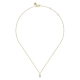 14K Yellow Gold Diamond Bujukan Teardrop Pendant Necklace - Gabriel & Co. - Gaines Jewelers