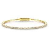 14K Yellow Gold Diamond Eternity Style Flex Bangle - Gabriel & Co. - Gaines Jewelers