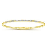 14K Yellow Gold Diamond Flex Bangle - Gabriel & Co. - Gaines Jewelers