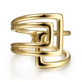 14K Yellow Gold Open Foldover Ring - Gabriel & Co. - Gaines Jewelers