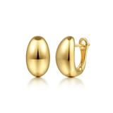 14K Yellow Gold Oval Huggie Earrings - Gabriel & Co. - Gaines Jewelers