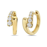 14k yg Hoop Style Graduated Drop - Bassali - Gaines Jewelers