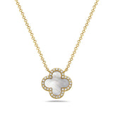 14k yg Necklace with Small MOP Accent - Bassali - Gaines Jewelers