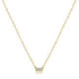 14kt Necklace Gold and 2 Diamond Significance Bar - enewton - Gaines Jewelers