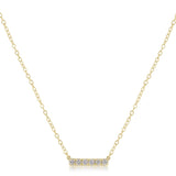 14kt Necklace Gold and 6 Diamond Significance Bar - enewton - Gaines Jewelers