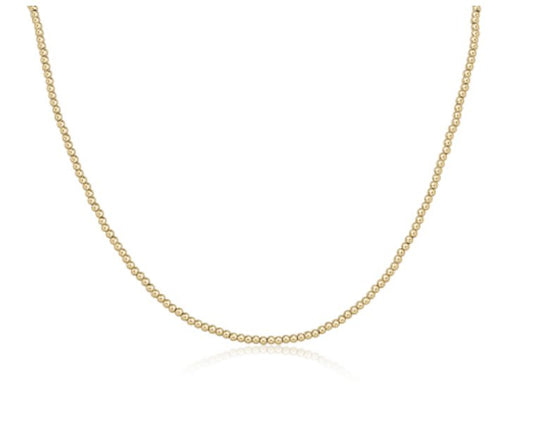 15" Choker Classic 2.5mm Gold Bead Necklace - enewton - Gaines Jewelers