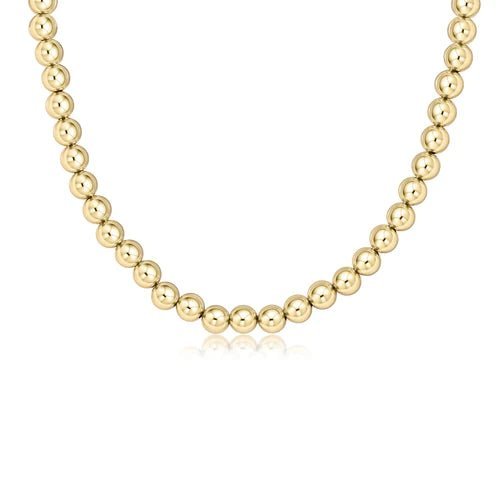 15" Choker Classic 7mm Gold Bead Necklace - enewton - Gaines Jewelers