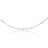 15" Choker Classic Beaded Chain- Sterling - Gaines Jewelers
