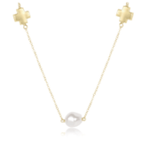 15" Choker Signature Cross Admire Simplicity Chain - Pearl - Enewton - Gaines Jewelers