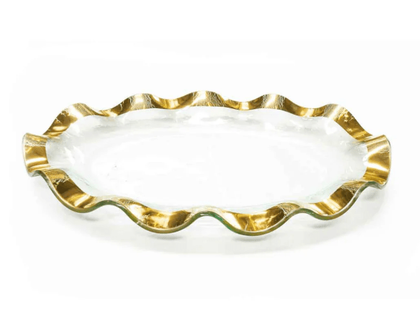 15" Ruffle Platter - Annieglass - Gaines Jewelers