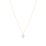 16" Gold Necklace - Blessed Crystal Charm - enewton - Gaines Jewelers