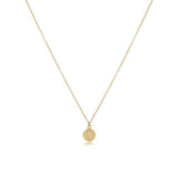 16" Necklace Gold - be you. Small Gold Disc - Gaines Jewelers