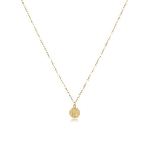 16" Necklace Gold - be you. Small Gold Disc - Gaines Jewelers